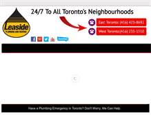 Tablet Screenshot of leasideplumbing.ca